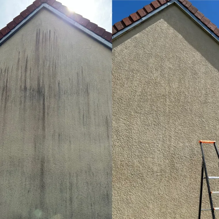 Nettoyage d’une façade à latilly , Soissons, Joachim Services