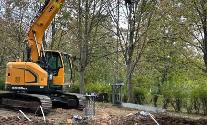 Terrassement pour une plateforme