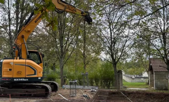 Terrassement pour une plateforme