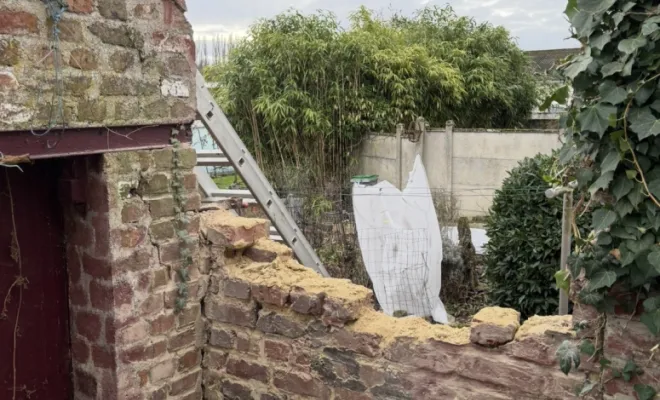 Démolition et reprise d'un mur à Soissons, Soissons, Joachim Services