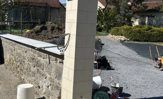 Réalisation d'un parking à Crouy, Soissons, Joachim Services
